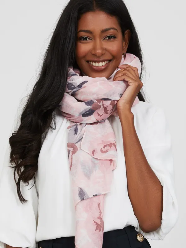 Floral Fringe Scarf sold by Suzy Shier