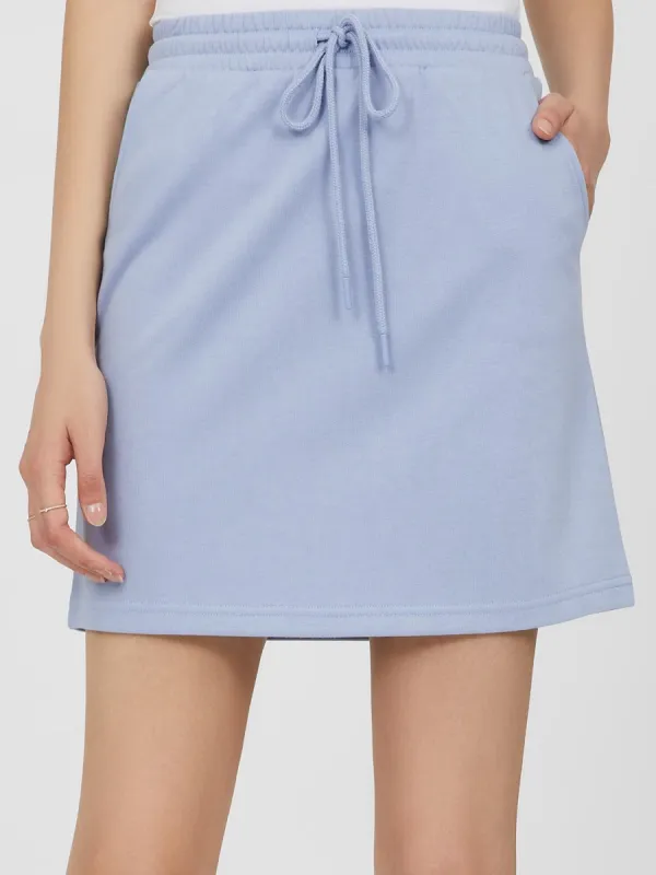 Pull-On French Terry Mini Skirt sold by Suzy Shier