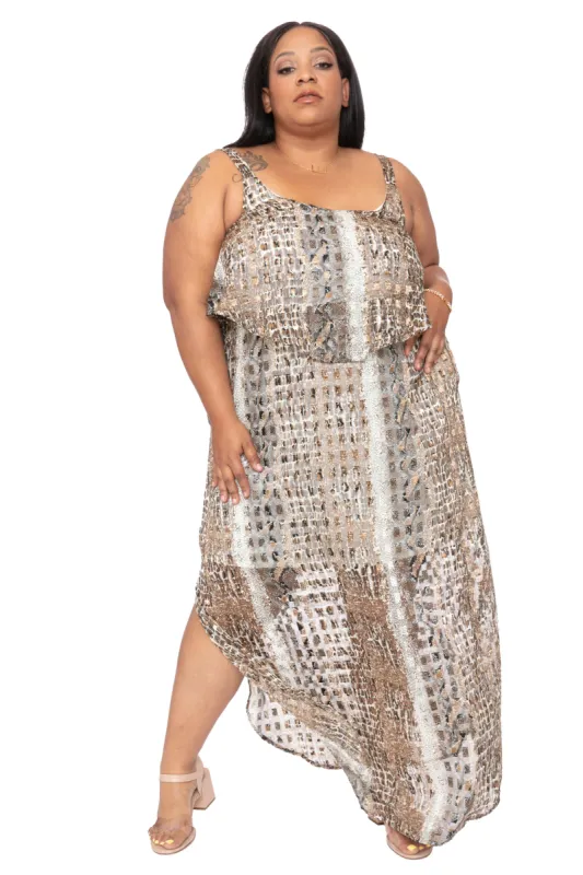 Marcy Metallic Dress sold by SWAK