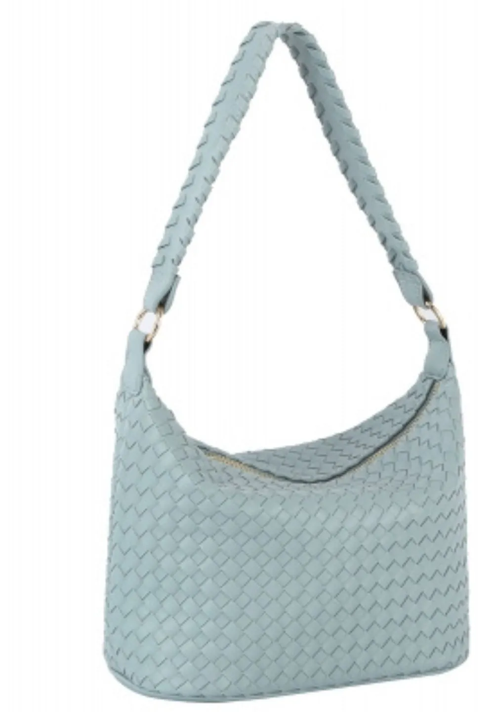 Blue Woven Hobo Shoulder Bag sold by SWAK