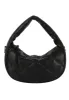 Black Quilted Puffy Hobo Shoulder Handbag sold by SWAK