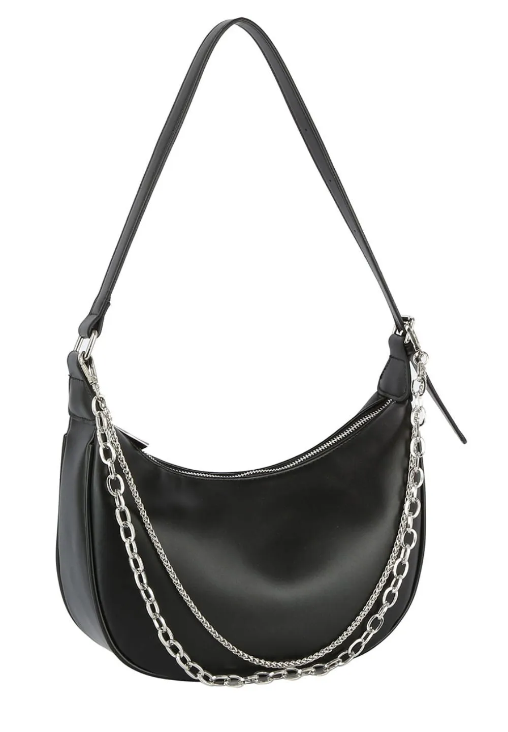 Black Chain Link Hobo Shoulder Handbag sold by SWAK
