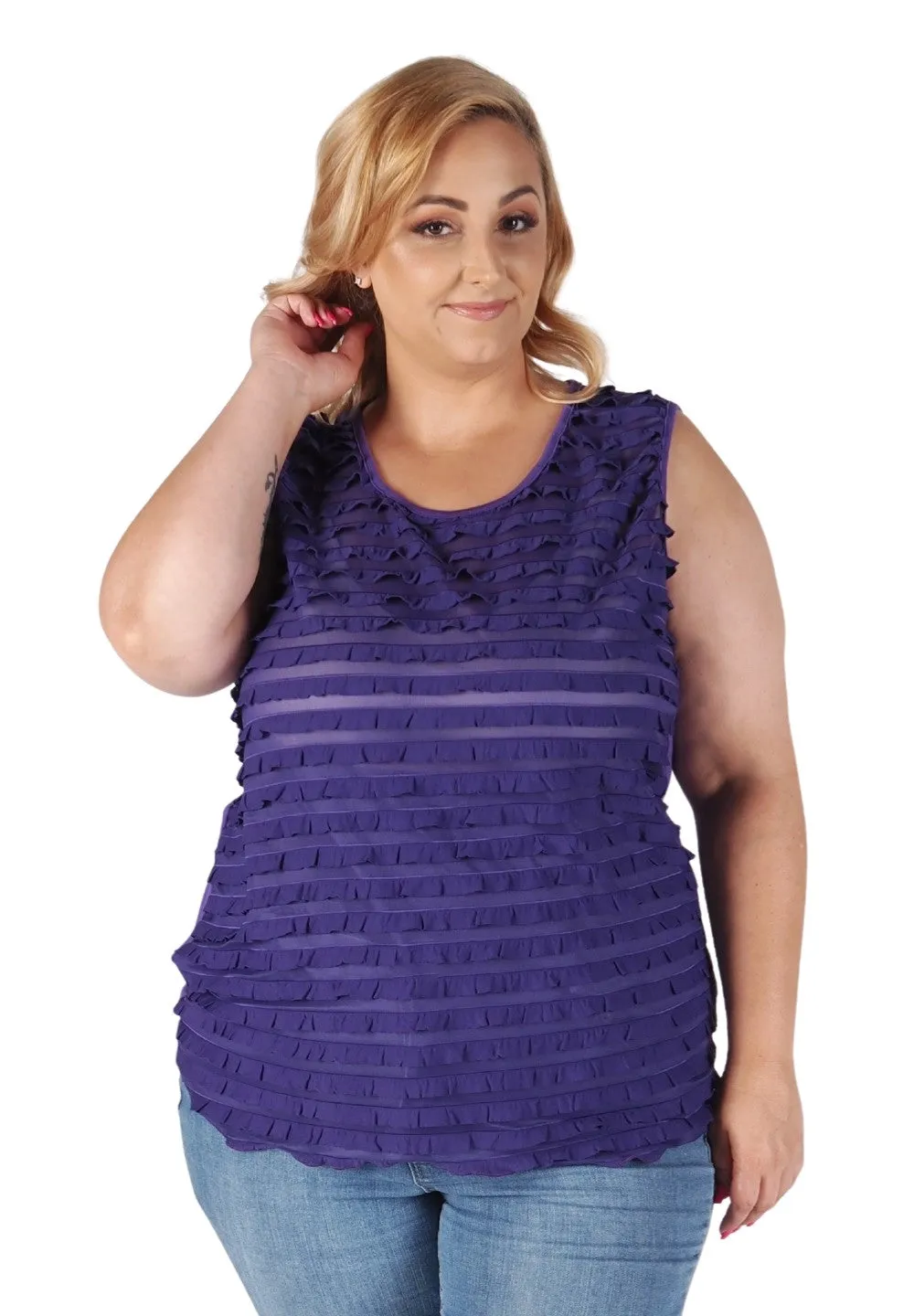 Remi Ruffle Top sold by SWAK