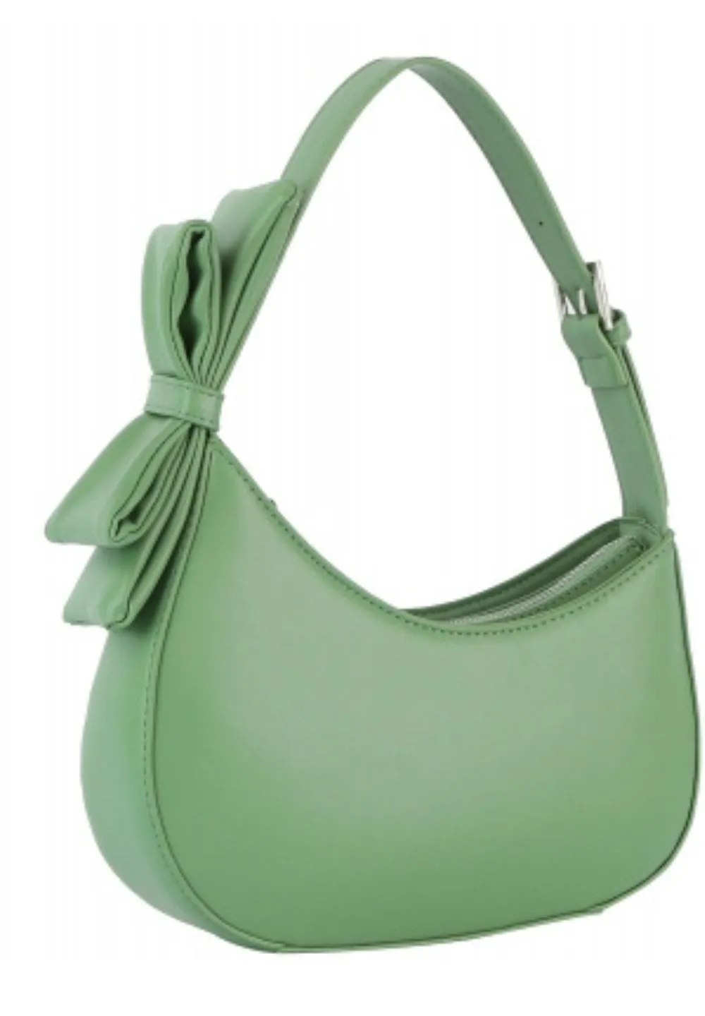 Mint Smooth Bow Strap Shoulder Handbag sold by SWAK