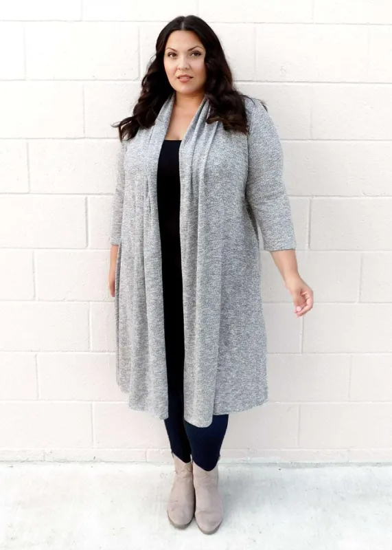 Knit Long Parker Cardigan sold by SWAK