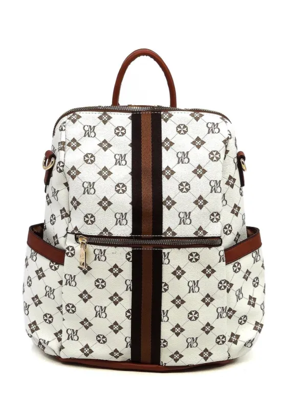 White CM Monogram Convertible Backpack sold by SWAK