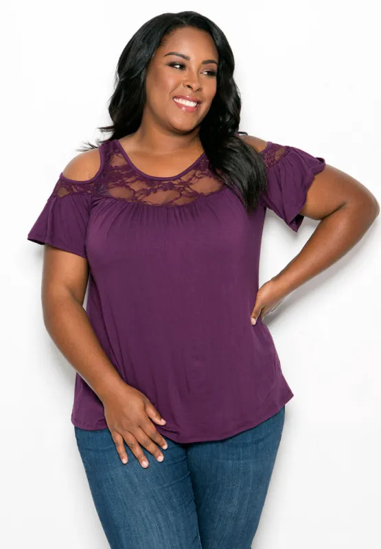 Stacy Cold-Shoulder Top sold by SWAK