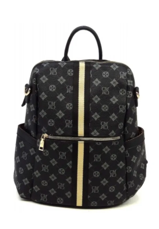 Black CM Monogram Convertible Backpack sold by SWAK