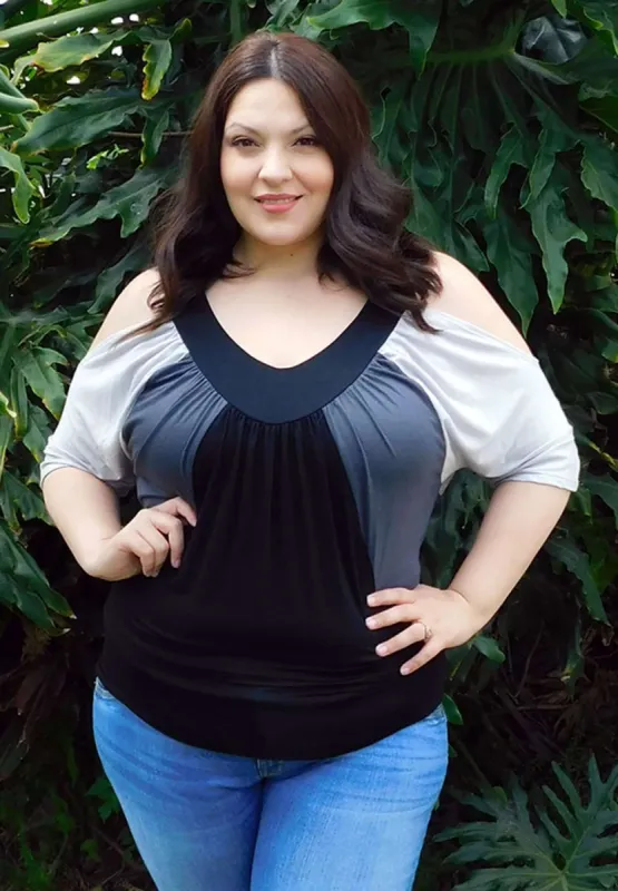 Molly Color Block Top sold by SWAK