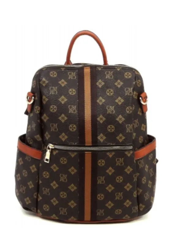 Brown CM Monogram Convertible Backpack sold by SWAK