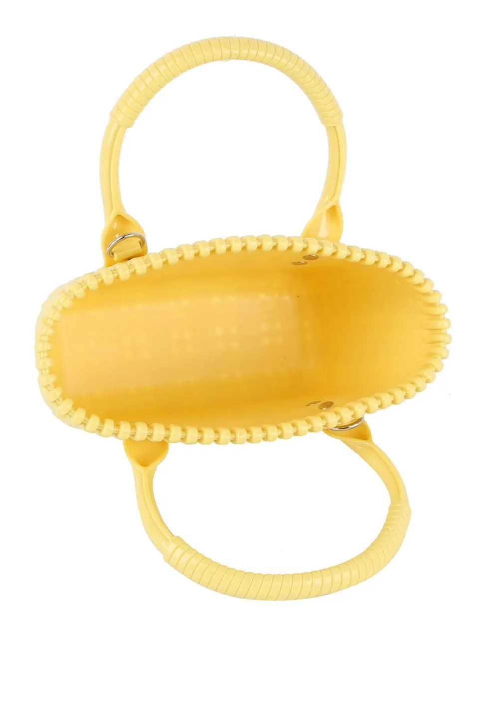 Yellow Woven Pattern Jelly Tote Handbag sold by SWAK product image thumbnail 2