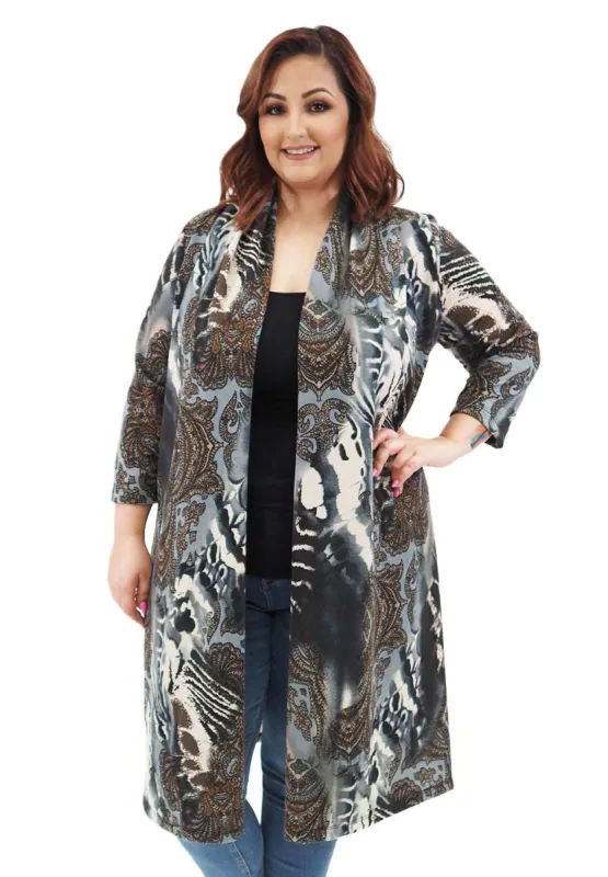 Knit Long Parker Cardigan sold by SWAK