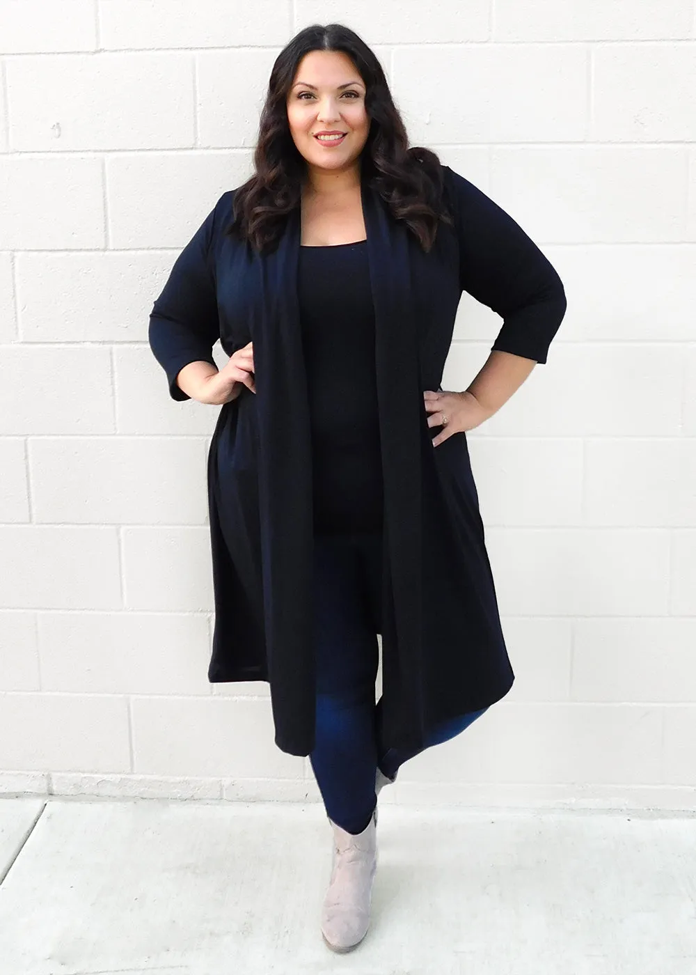 Knit Long Parker Cardigan sold by SWAK