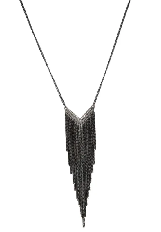 Necklace Fringe Metal with Rhinestone Detail 1 sold by SWAK