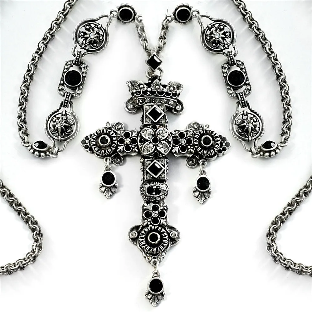 Renaissance Jewel Cross Necklace SRE_N114 sold by Sweet Romance product image thumbnail 5