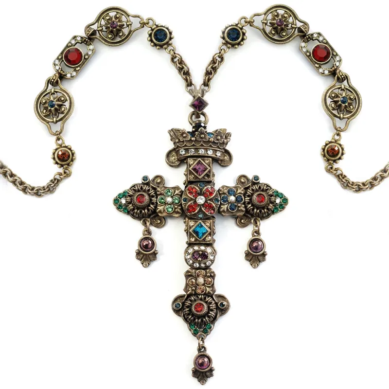 Renaissance Jewel Cross Necklace SRE_N114 sold by Sweet Romance