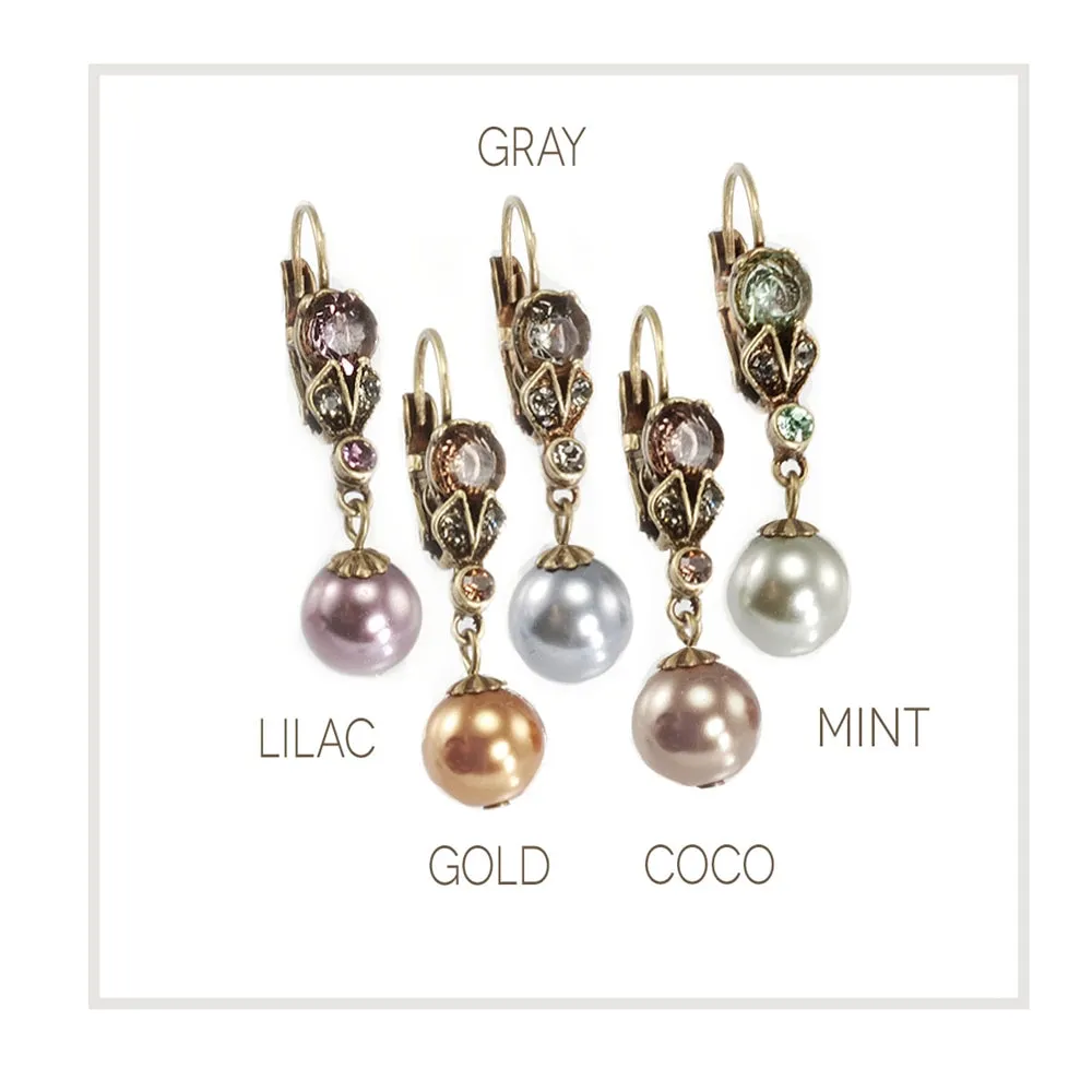 Classic Vintage Pearl Earrings E1007 sold by Sweet Romance product image thumbnail 2