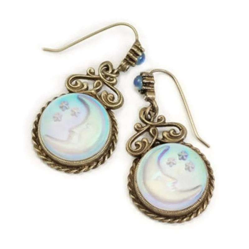 Iridescent Moon Earrings E918 sold by Sweet Romance