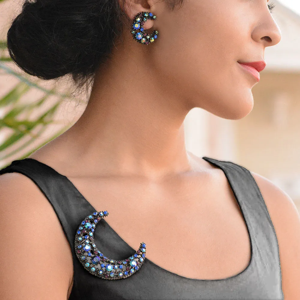 Indigo Blue Moon Earrings sold by Sweet Romance product image thumbnail 2
