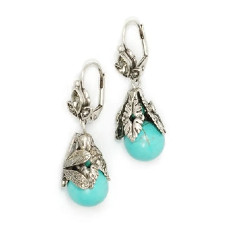 Dragonfly Turquoise Earrings E248 sold by Sweet Romance