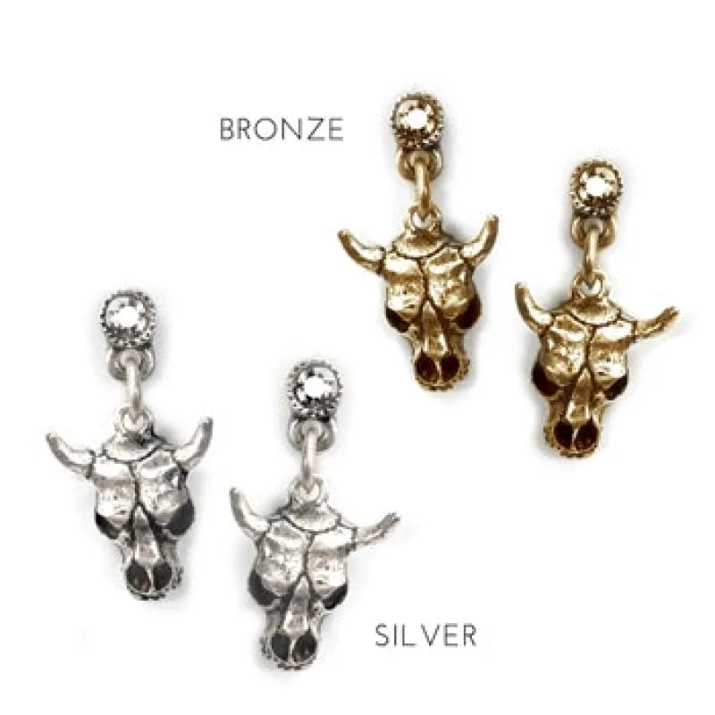 Steer Skull Earrings E345 sold by Sweet Romance