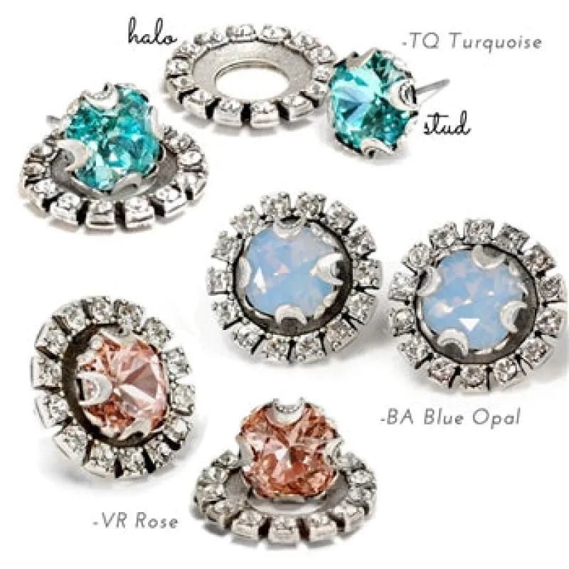 Crystal Halo Earrings sold by Sweet Romance