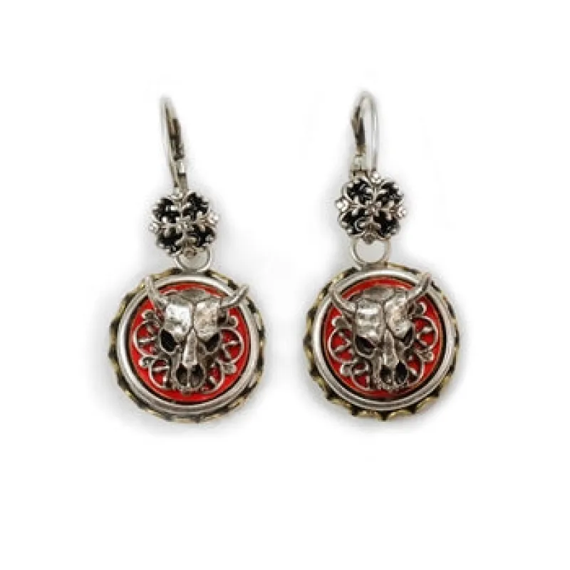 Steer Skull Conchito Earrings E348 sold by Sweet Romance