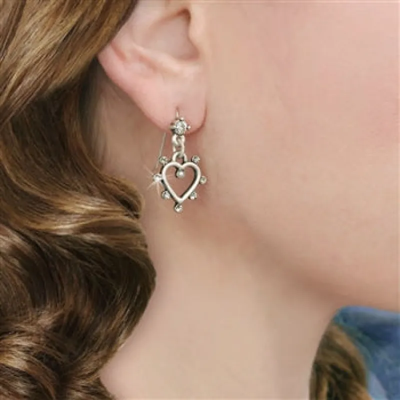 Crystal Outline Heart Earrings E1324 sold by Sweet Romance