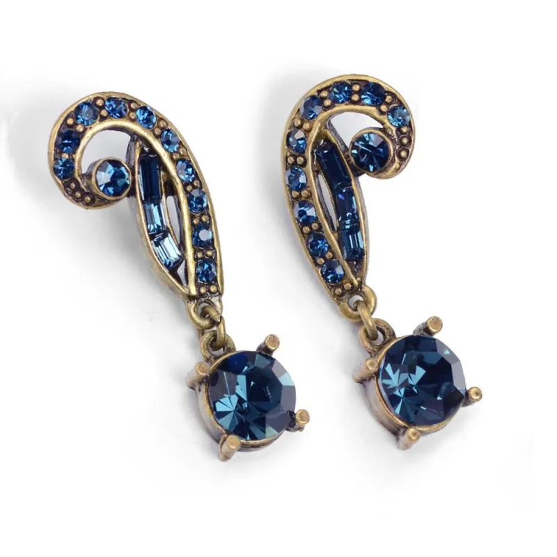 Art Deco Vintage Hollywood Crystal Earrings E1102 sold by Sweet Romance