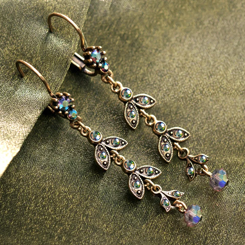 Crystal Flutter Drop Earrings E105 sold by Sweet Romance