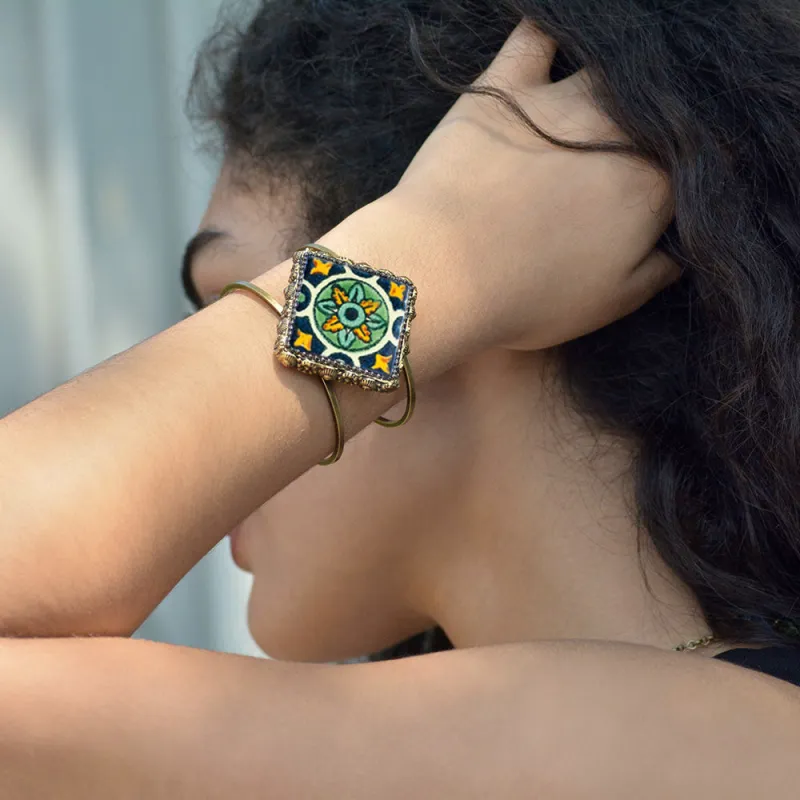 Talavera Tile Cuff Bracelet BR565 sold by Sweet Romance