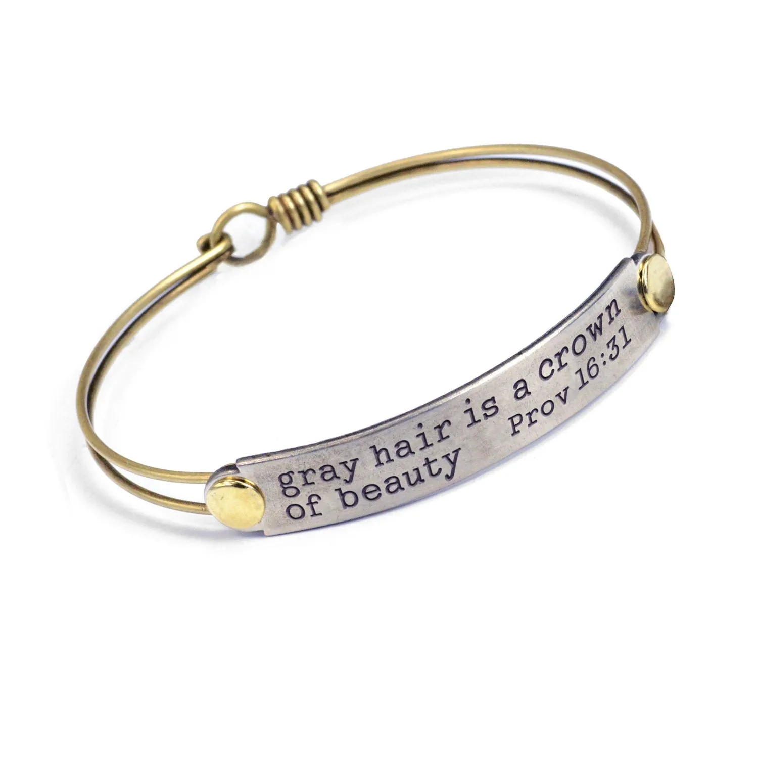 Gray hair is a crown of beauty Bible Verse Bracelet BR501 sold by Sweet Romance product image thumbnail 3