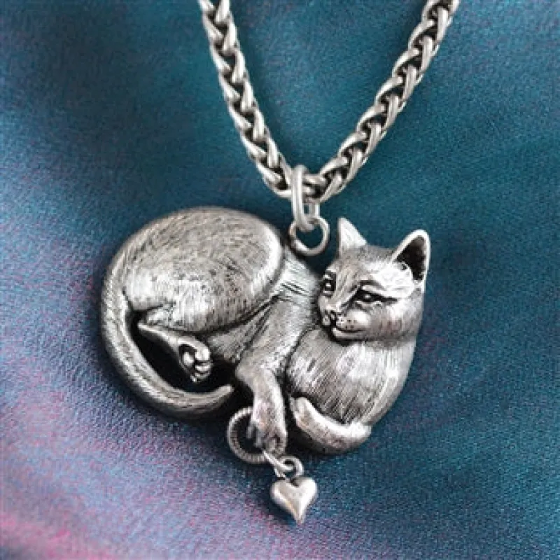 Cheshire Cat Sculpture Pedant Necklace N1439 sold by Sweet Romance