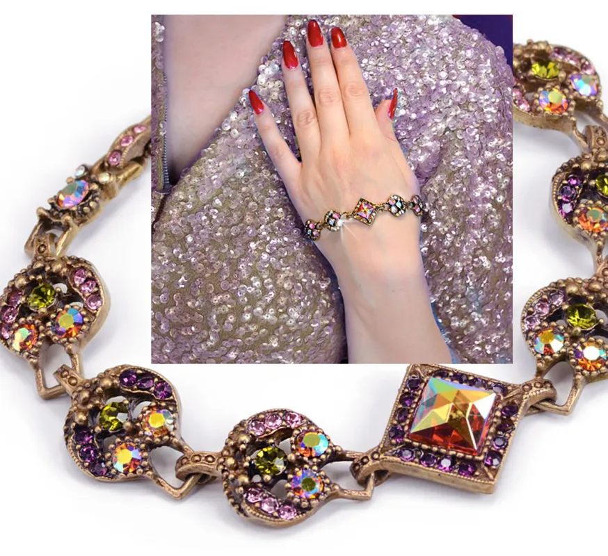 Vintage Midcentury Aurora Glamour Bracelet   BR555 sold by Sweet Romance