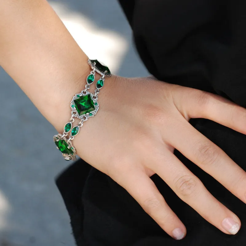 Art Deco Vintage Squares Bracelet BR540 sold by Sweet Romance