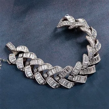 Art Deco Vee Baguette Crystal Bracelet BR763 sold by Sweet Romance