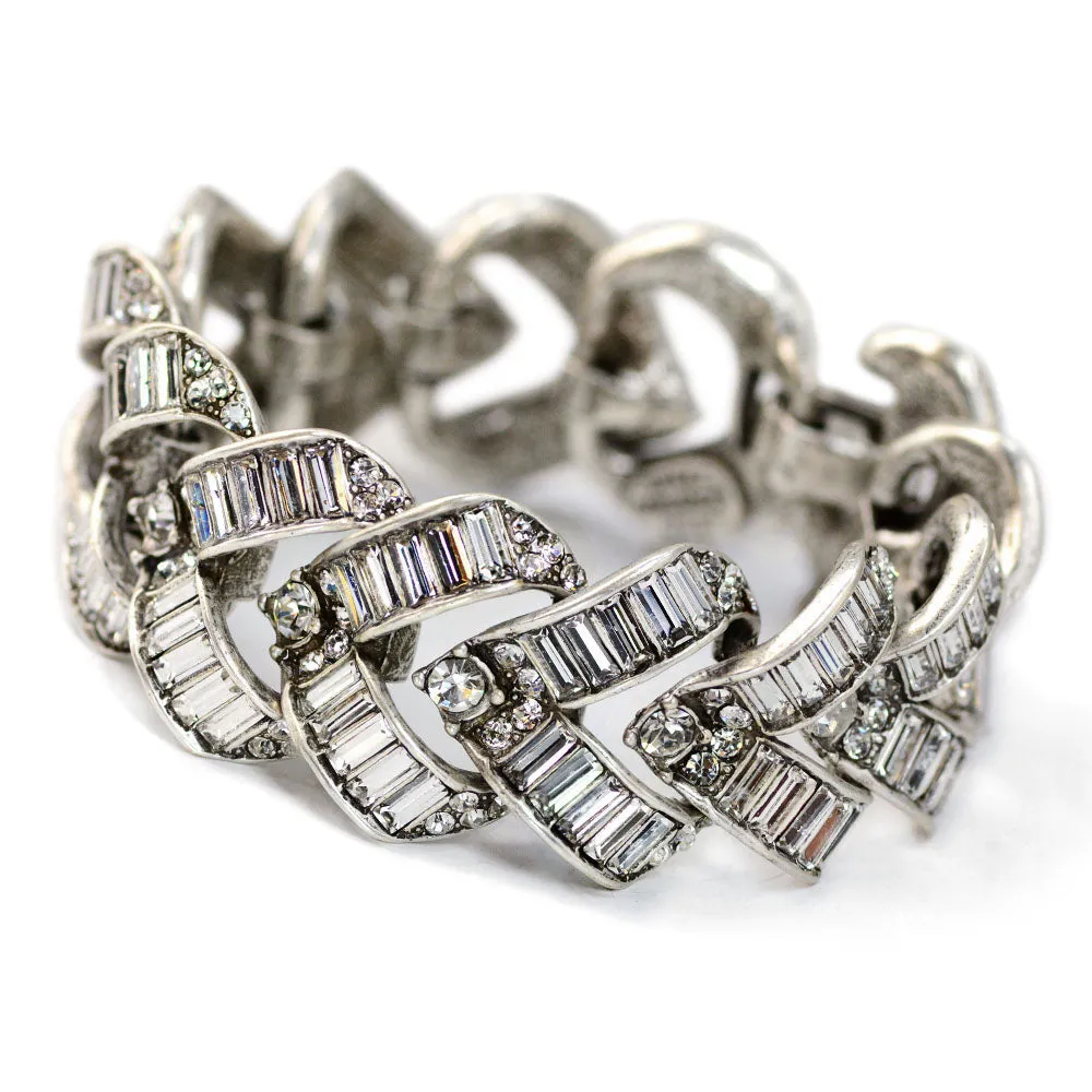 Art Deco Vee Baguette Crystal Bracelet BR763 sold by Sweet Romance product image thumbnail 2