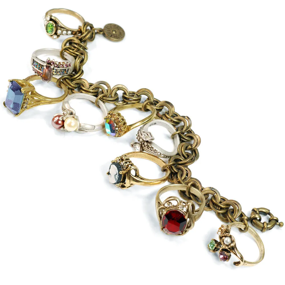 Antique Rings Charm Bracelet BR122 sold by Sweet Romance product image thumbnail 2