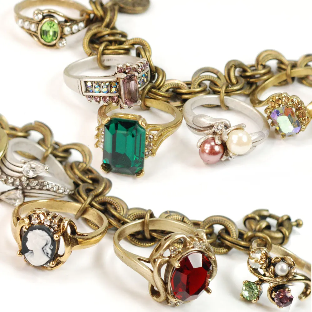 Antique Rings Charm Bracelet BR122 sold by Sweet Romance product image thumbnail 3