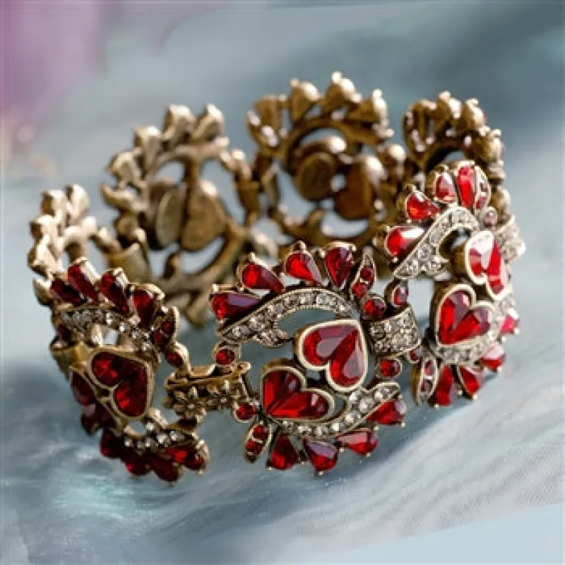 Vintage Hollywood Garnet Statement Bracelet by Sweet Romance sold by Sweet Romance