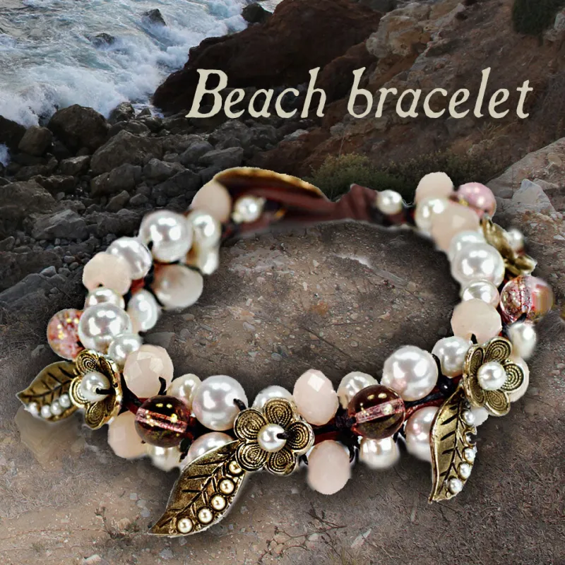 Beaded 1960s Retro Bracelet sold by Sweet Romance