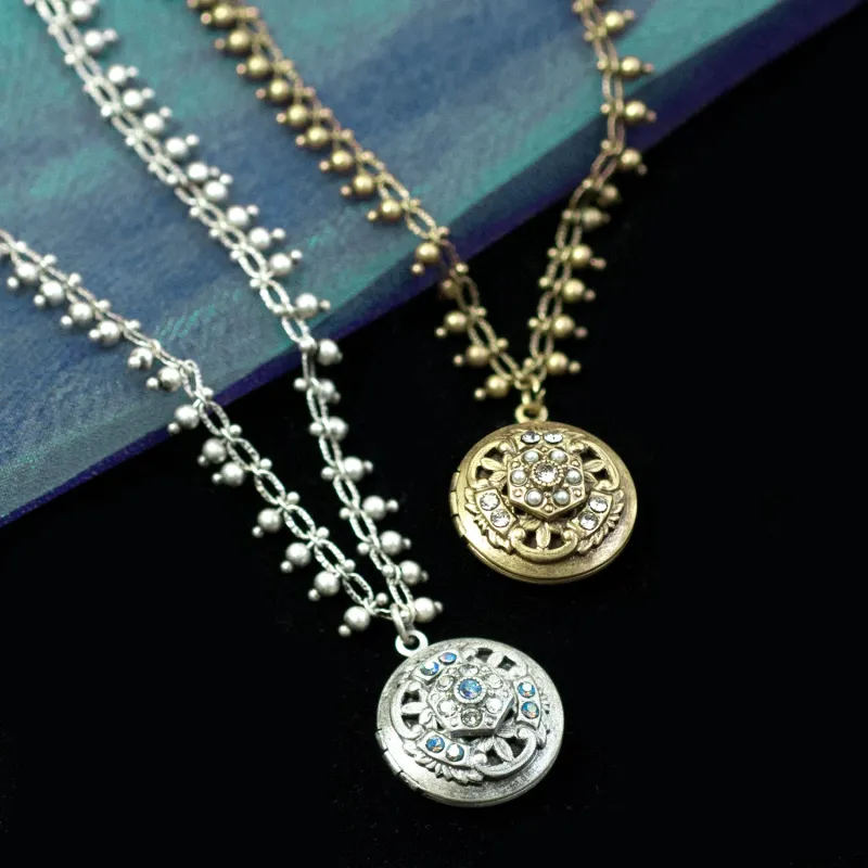 Locket Confetti Necklace N1632 sold by Sweet Romance