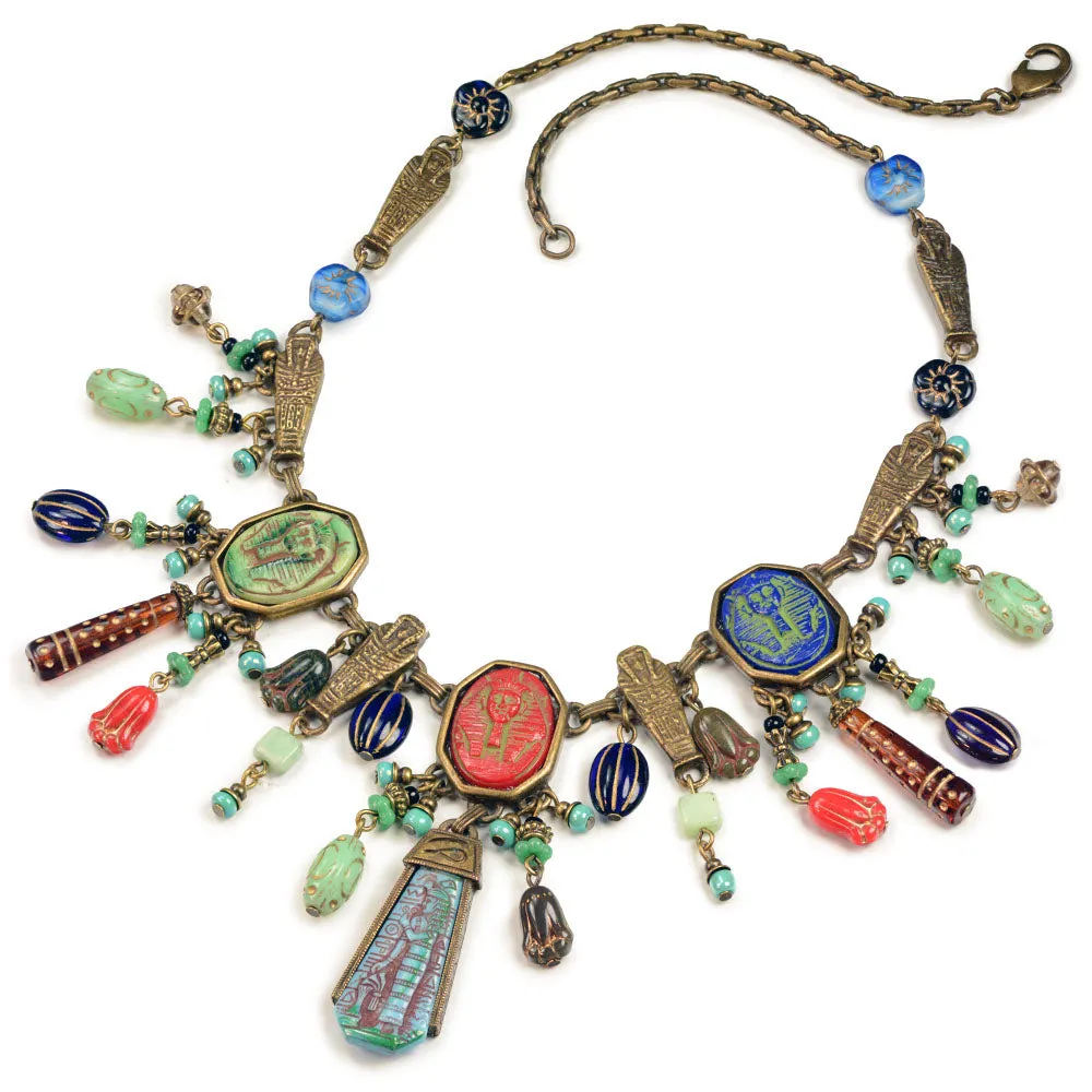 Art Deco Egyptian Vintage Goddess Pharaoh Collar Necklace N305 sold by Sweet Romance product image thumbnail 4