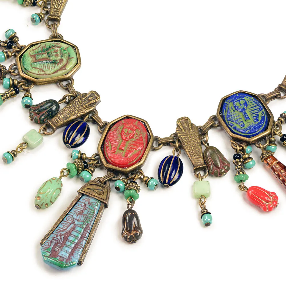 Art Deco Egyptian Vintage Goddess Pharaoh Collar Necklace N305 sold by Sweet Romance product image thumbnail 3
