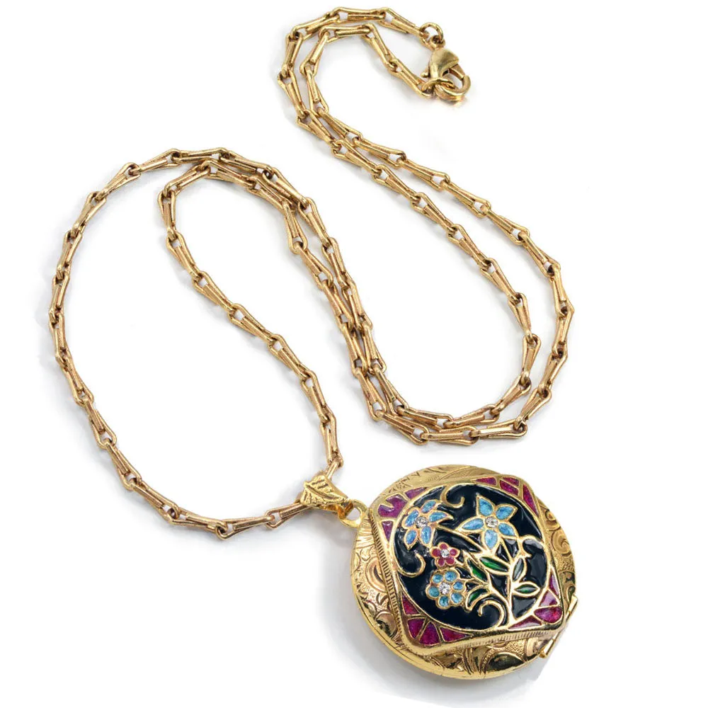 Enamel Locket Silver and Gold sold by Sweet Romance product image thumbnail 4