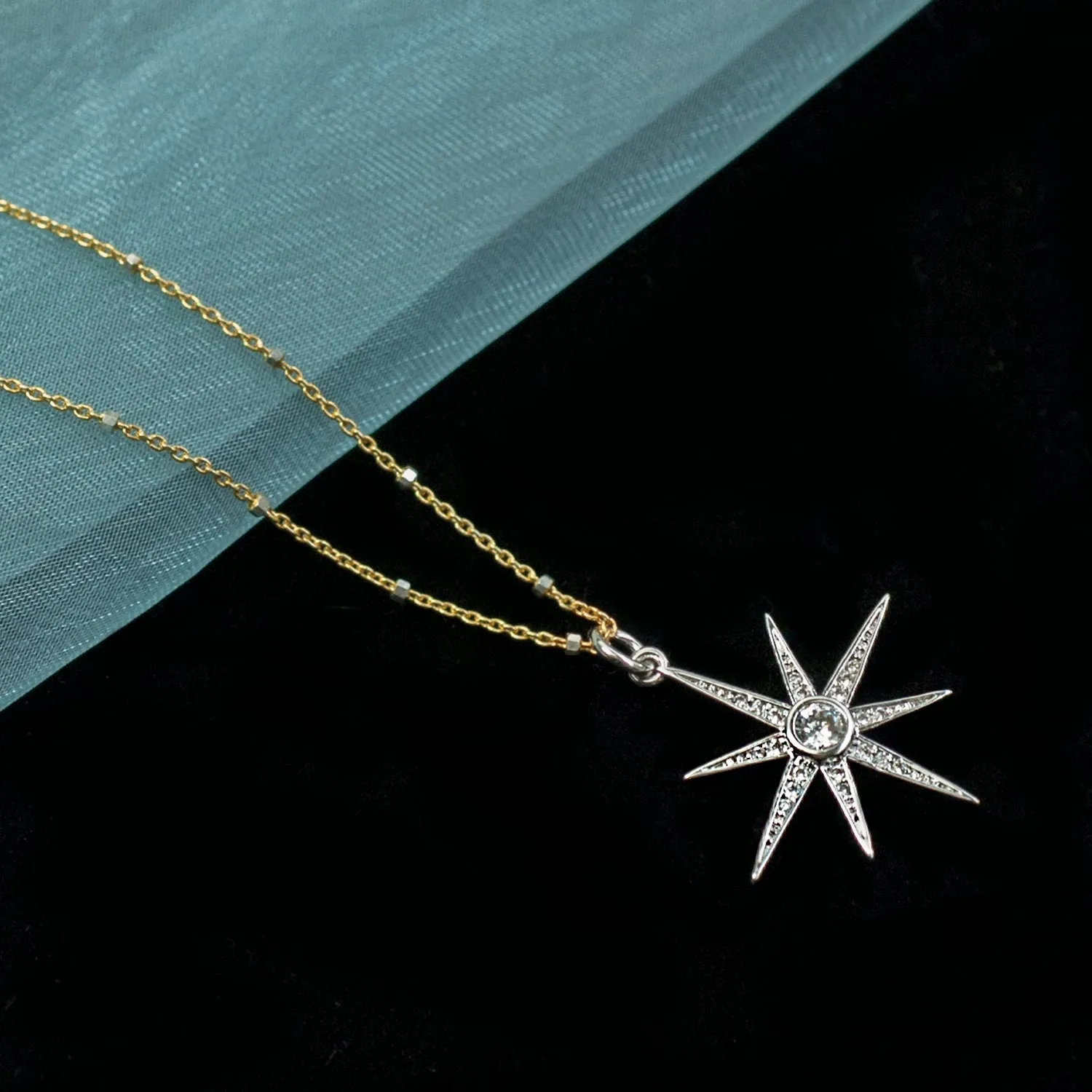 North Star Pendant Necklace N1702 sold by Sweet Romance product image thumbnail 4