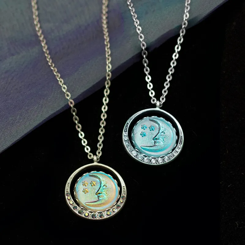 Iridescent Moon Necklace N1631 made by Sweet Romance