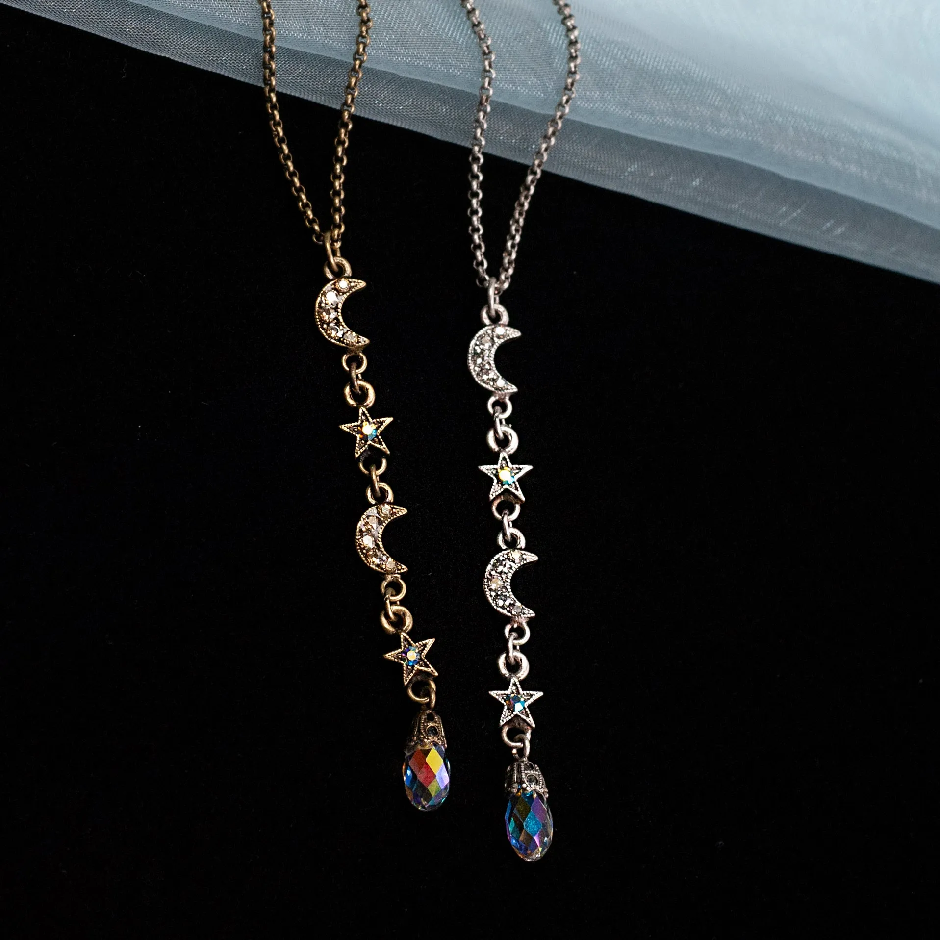 Star & Moon Y Necklace N1628 sold by Sweet Romance