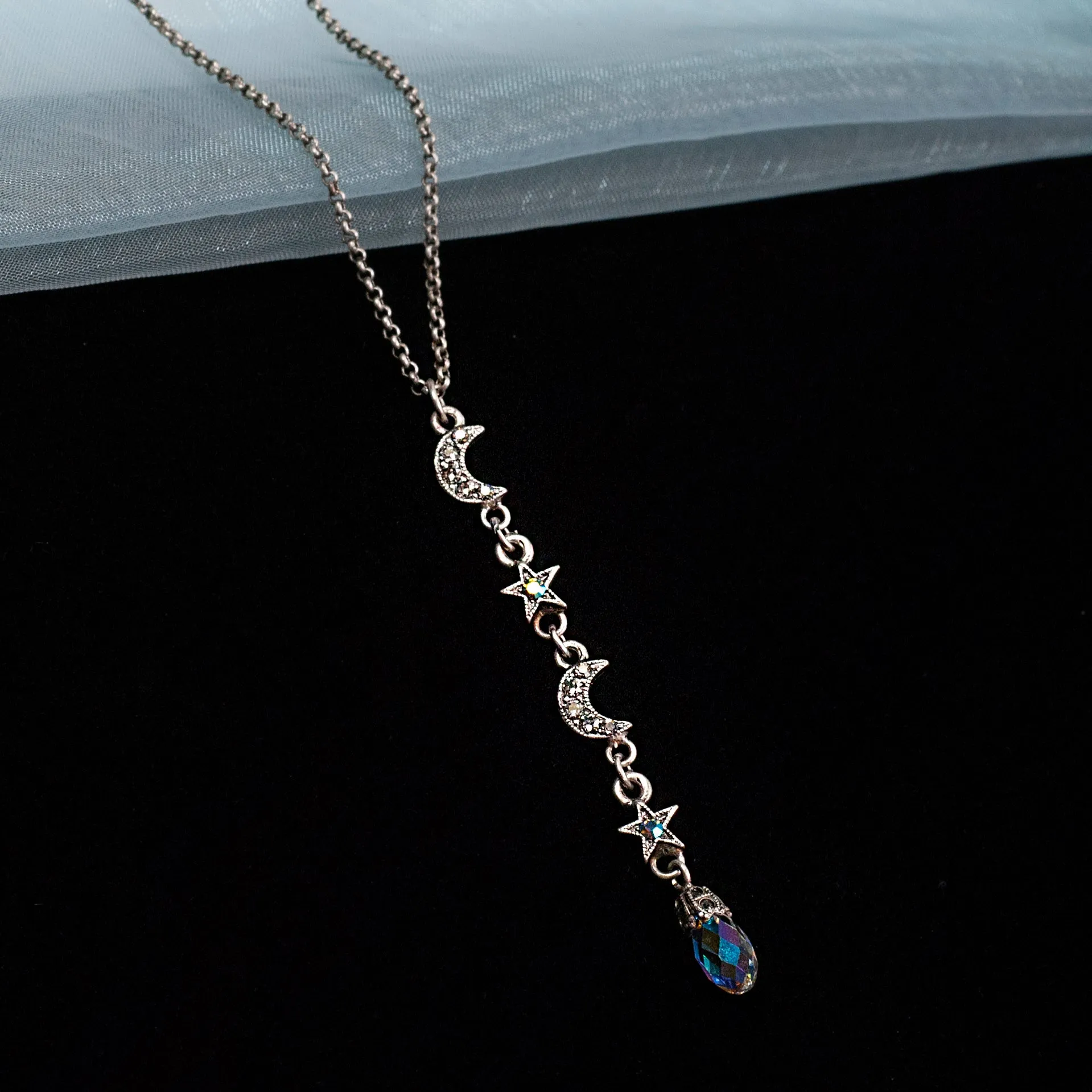 Star & Moon Y Necklace N1628 sold by Sweet Romance product image thumbnail 4