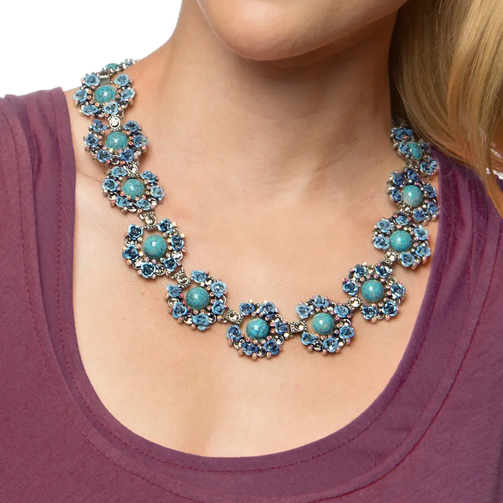 Blue Roses Statement Necklace N283 sold by Sweet Romance product image thumbnail 3